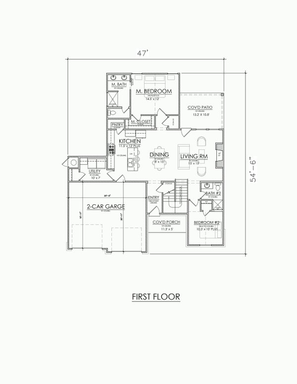 Home Plan - Farmhouse Floor Plan - Main Floor Plan #1098-6