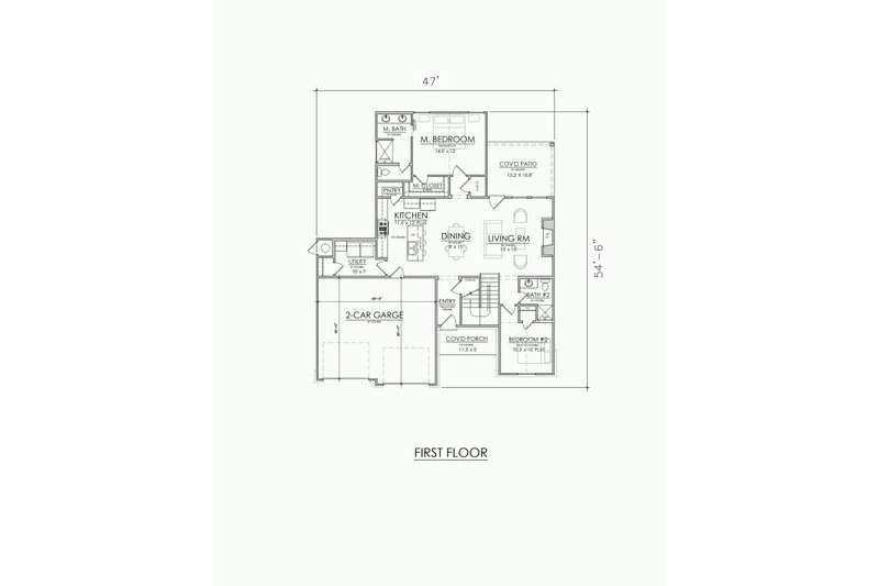 Home Plan - Floor Plan - Main Floor for Farmhouse House Plan #1098-6 - 4 bed, 3 bath