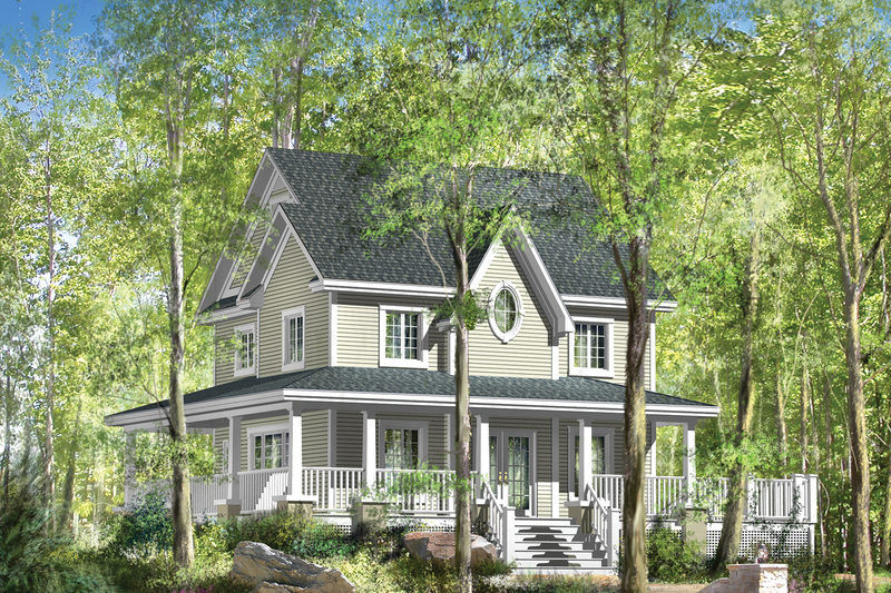 Country Style House Plan - 3 Beds 1 Baths 1781 Sq/Ft Plan #25-4552