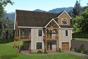 Country Exterior - Front Elevation Plan #932-334