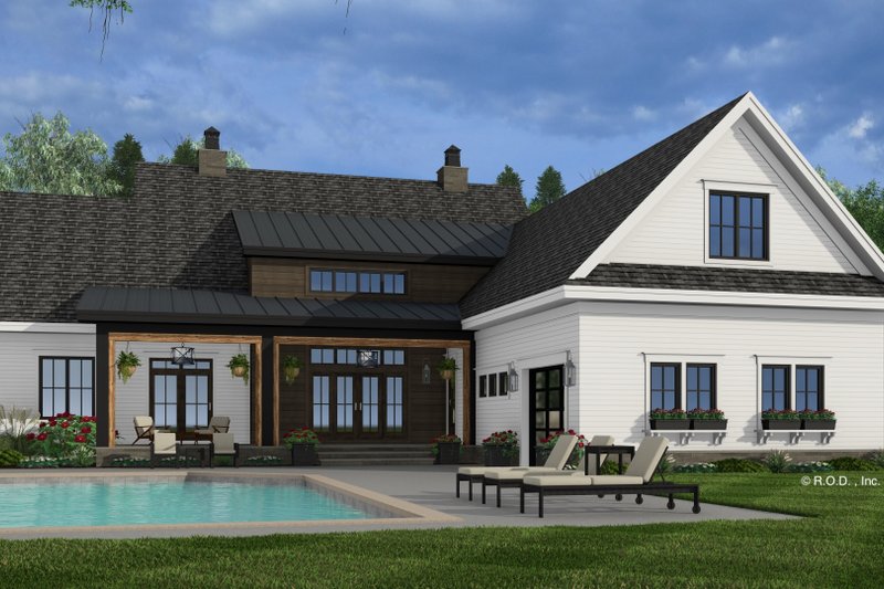 Home Plan - Exterior - Rear Elevation for Farmhouse House Plan #51-1254 - 5 bed, 4.5 bath