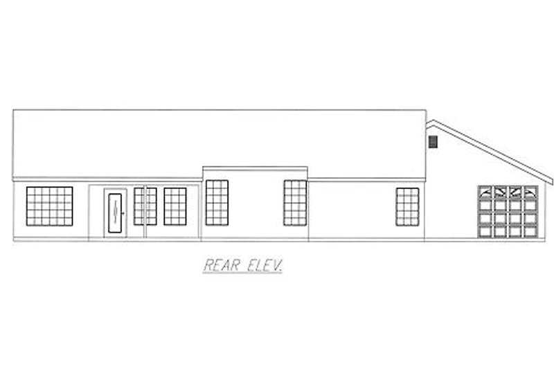 Dream House Plan - Exterior - Rear Elevation for Mediterranean House Plan #437-11 - 3 bed, 2 bath
