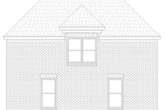 Exterior - Rear Elevation for Colonial House Plan #932-1150 - 1 bed, 1 bath