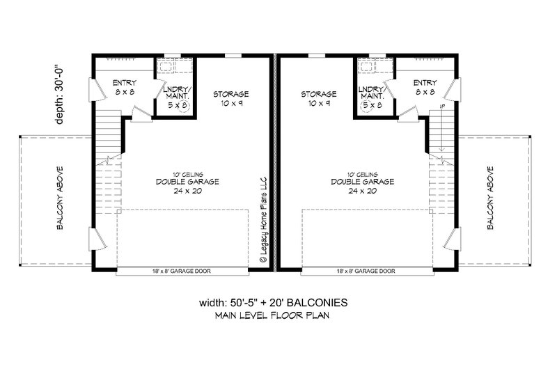 Architectural House Design - Floor Plan - Main Floor for Modern House Plan #932-598 - 2 bed, 2 bath
