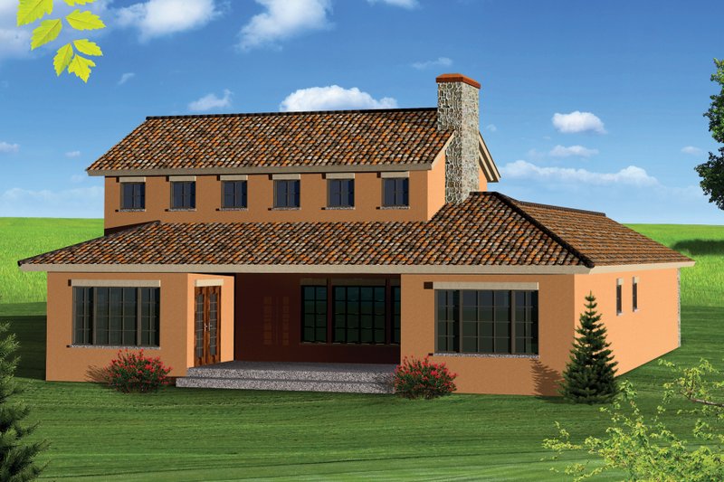 Home Plan - Photo 6 for European House Plan #70-1052 - 2 bed, 2 bath