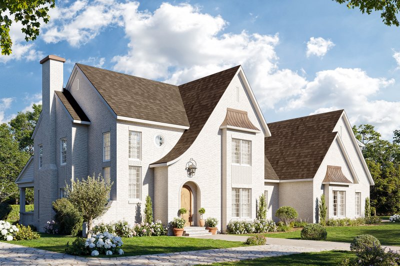 House Plan Design - Exterior - Front Elevation 3 for European House Plan #1117-2 - 4 bed, 4 bath