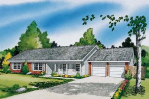 Ranch Exterior - Front Elevation Plan #312-353