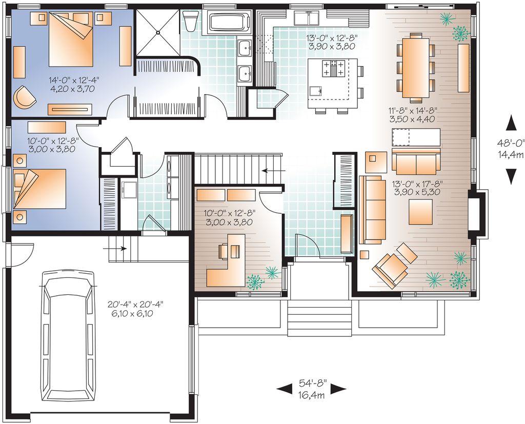 Contemporary Style House Plan 2 Beds 1 Baths 1676 Sq Ft Plan 23 2294 Houseplans Com Contemporary Style House Plan 2 Beds 1 Baths 1676 Sq Ft Plan 23 2294 Houseplans Com