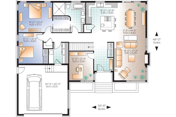 Contemporary houseplan urban design floor plan