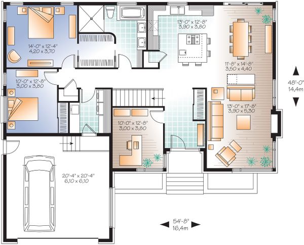 Home Plan - Contemporary houseplan urban design floor plan