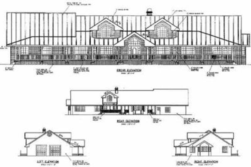 Home Plan - Exterior - Other Elevation for Ranch House Plan #60-296 - 3 bed, 2.5 bath