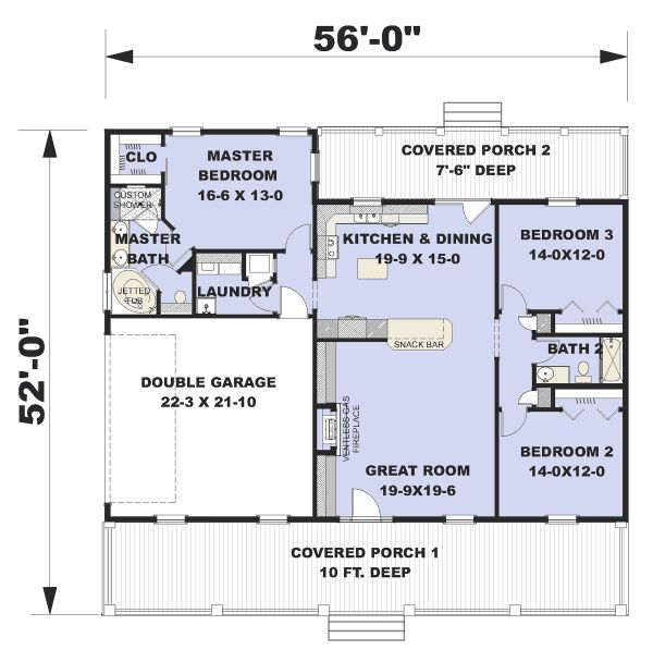 House Plan Design - Traditional Floor Plan - Main Floor Plan #44-236
