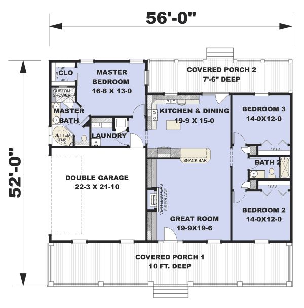 Traditional Floor Plan - Main Floor Plan #44-236