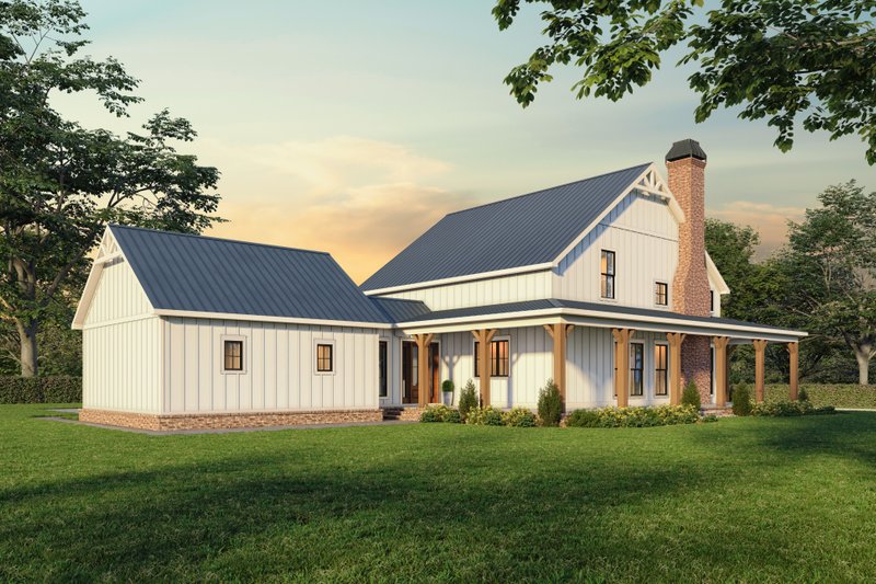 Dream House Plan - Exterior - Rear Elevation for Farmhouse House Plan #1074-128 - 4 bed, 3.5 bath