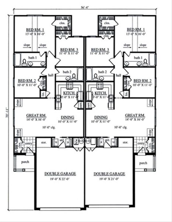House Design - Country Floor Plan - Main Floor Plan #42-379