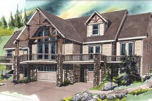Contemporary Exterior - Front Elevation Plan #509-15