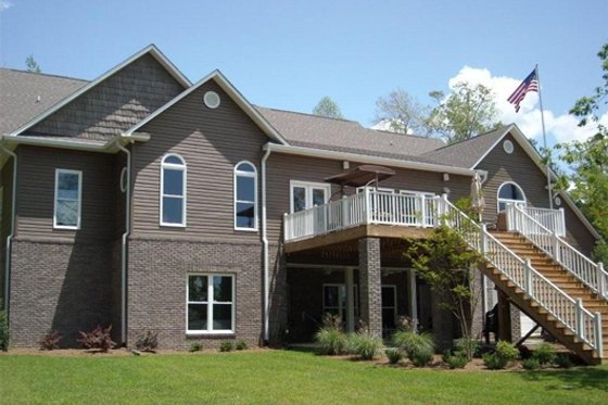 Exterior - Rear Elevation for European House Plan #63-126 - 5 bed, 3.5 bath