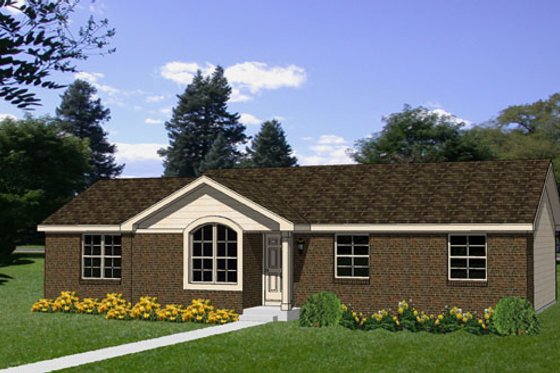 Exterior - Front Elevation for Traditional House Plan #116-299 - 3 bed, 1 bath