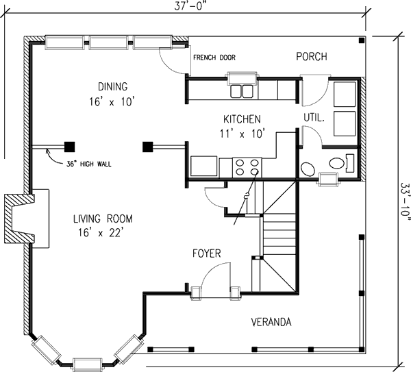 House Design - Victorian Floor Plan - Main Floor Plan #410-288