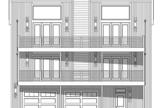 Exterior - Front Elevation 3 for Contemporary House Plan #932-256 - 2 bed, 2.5 bath