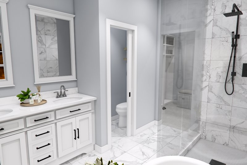 House Blueprint - Interior - Master Bathroom for Bungalow House Plan #51-1361 - 4 bed, 3.5 bath