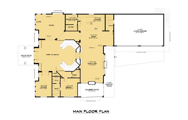House Design - Contemporary Floor Plan - Main Floor Plan #1066-208
