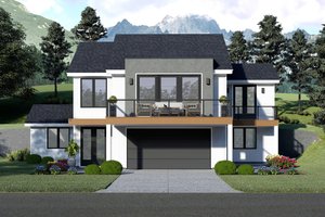 Contemporary Exterior - Front Elevation Plan #932-1302