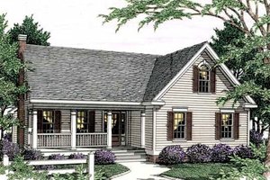 Country Exterior - Front Elevation Plan #406-245
