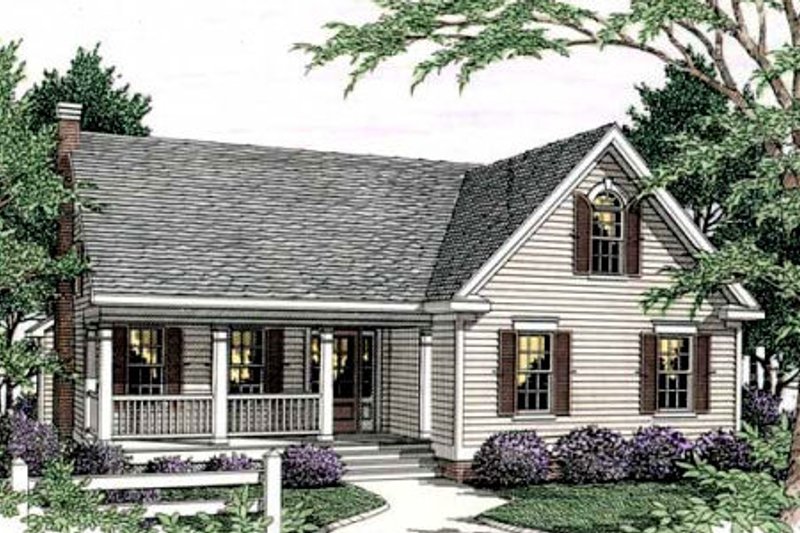 Dream House Plan - Country Exterior - Front Elevation Plan #406-245