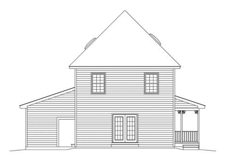 Dream House Plan - Exterior - Rear Elevation for Cottage House Plan #57-227 - 3 bed, 2.5 bath