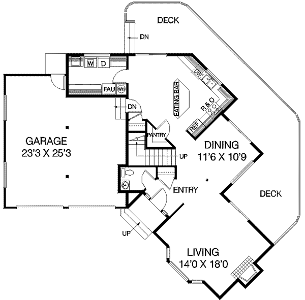 Traditional Floor Plan - Main Floor Plan #60-306
