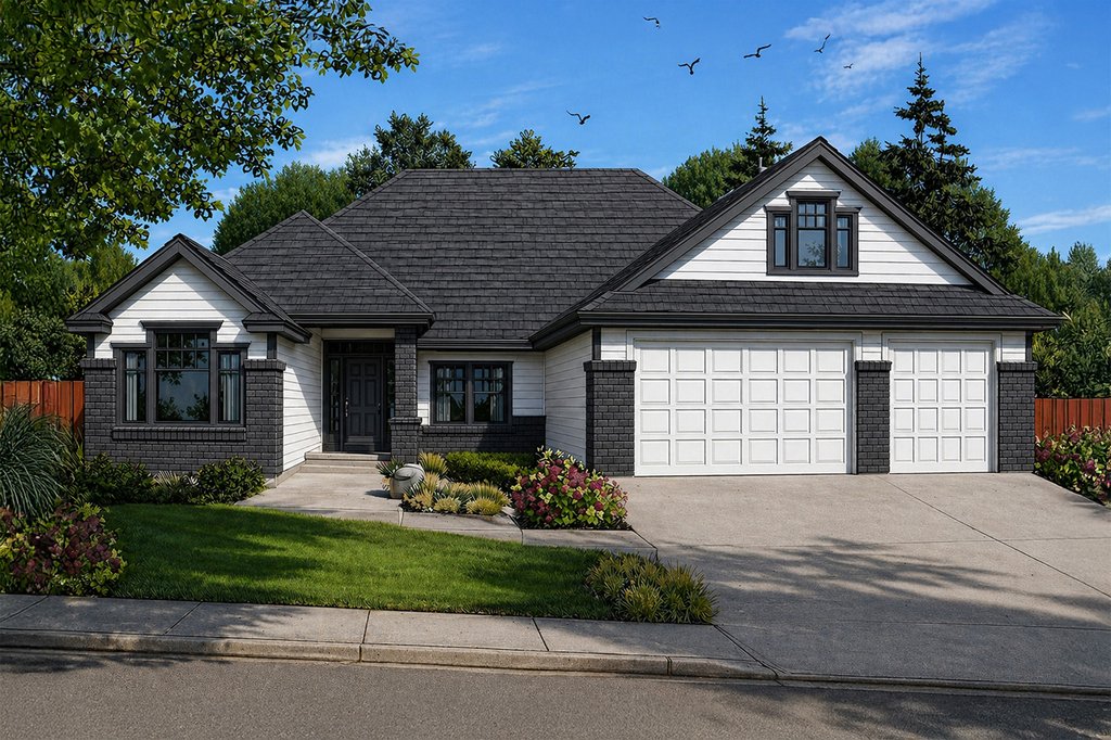 Exterior - Front Elevation 2 for Craftsman House Plan #124-699 - 3 bed, 2 bath