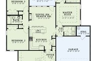 Traditional Style House Plan - 3 Beds 2 Baths 1654 Sq/Ft Plan #17-1007 Exterior 