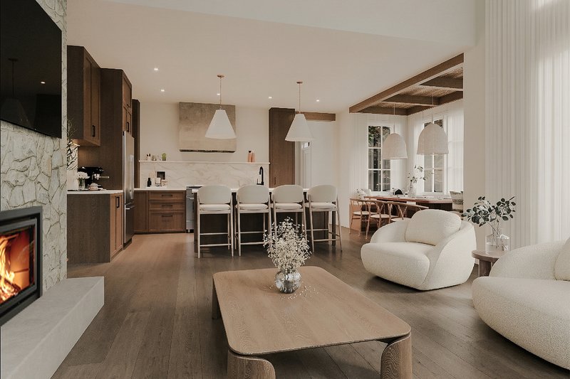 Architectural House Design - Interior - Family Room 2 for Cottage House Plan #23-2904 - 3 bed, 1.5 bath