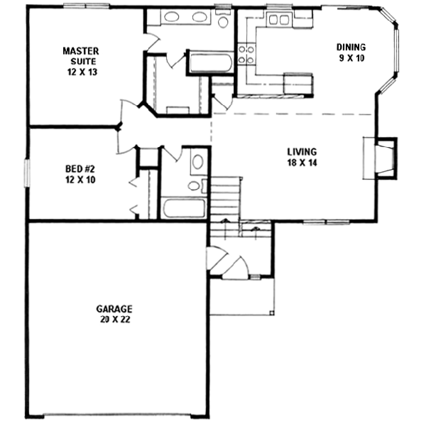 Architectural House Design - Traditional Floor Plan - Main Floor Plan #58-157