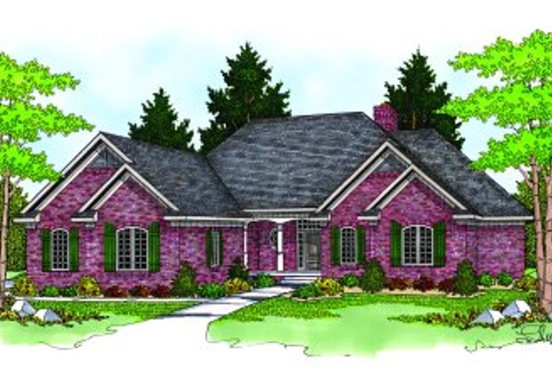 Architectural House Design - Traditional Exterior - Front Elevation Plan #70-425
