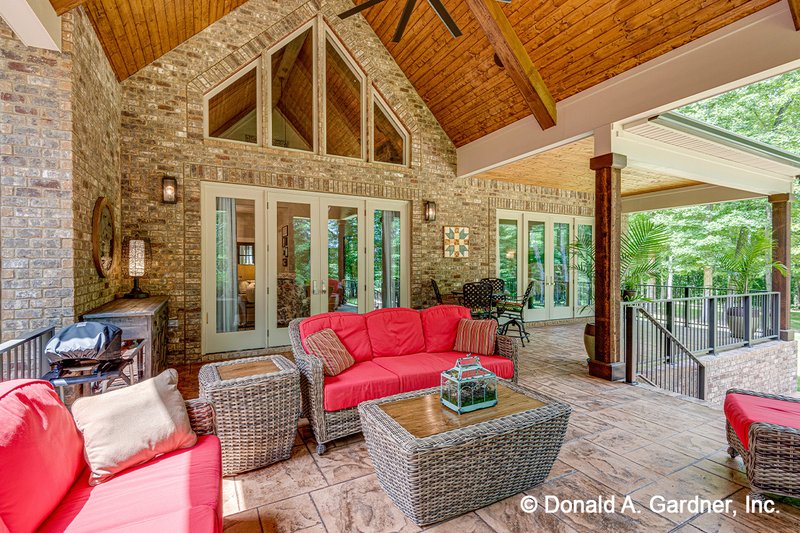 Home Plan - Exterior - Covered Porch 1 for European House Plan #929-1056 - 4 bed, 3 bath