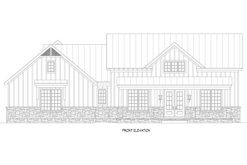 Home Plan - Exterior - Front Elevation 4 for Farmhouse House Plan #932-1465 - 3 bed, 3.5 bath
