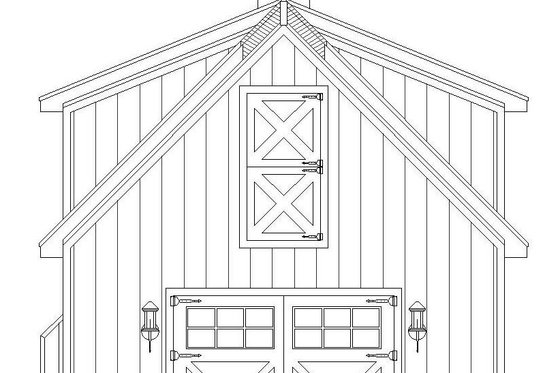 Exterior - Rear Elevation for Farmhouse House Plan #932-323, 0 bath