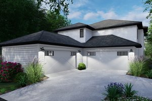 Exterior - Rear Elevation for Cottage House Plan #120-267 - 6 bed, 4.5 bath