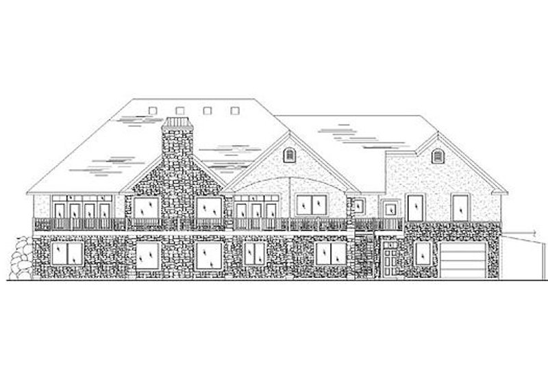 Home Plan - Exterior - Rear Elevation for Traditional House Plan #5-322 - 4 bed, 4 bath