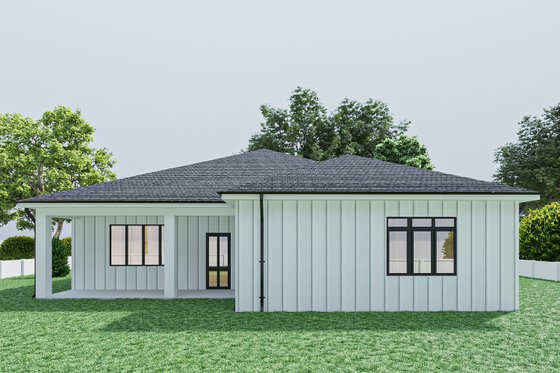 Exterior - Rear Elevation for Farmhouse House Plan #1112-9 - 3 bed, 3 bath