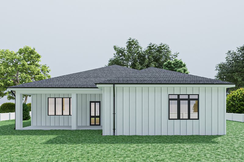 Architectural House Design - Exterior - Rear Elevation for Farmhouse House Plan #1112-9 - 3 bed, 3 bath