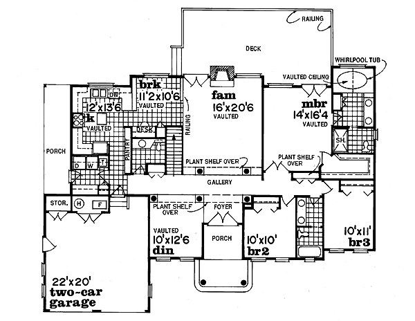 Traditional Floor Plan - Main Floor Plan #47-267