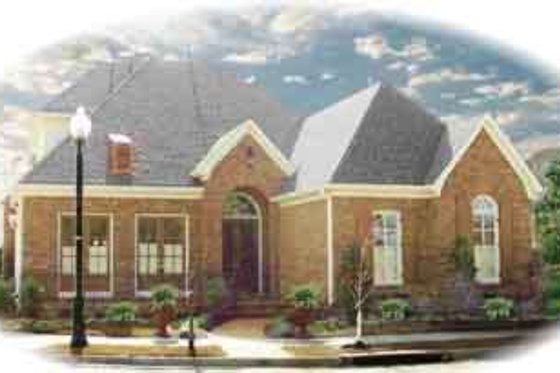 Exterior - Front Elevation for European House Plan #81-621 - 3 bed, 3 bath