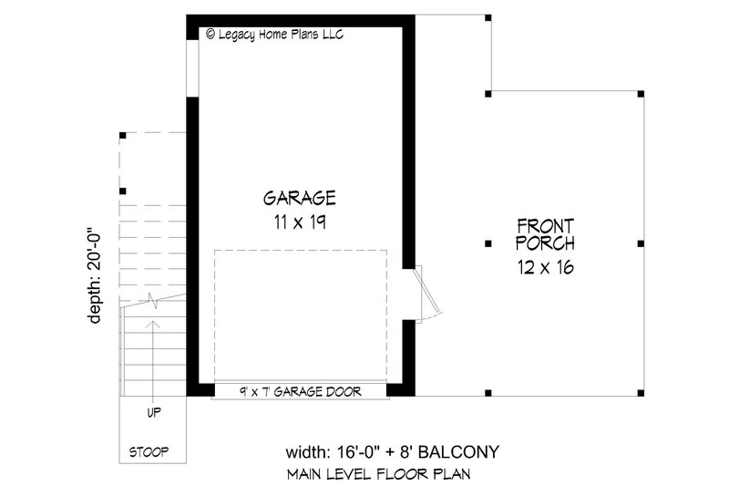 Dream House Plan - Floor Plan - Main Floor for Contemporary House Plan #932-647, 1 bath