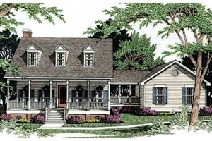 Country Exterior - Front Elevation Plan #406-164