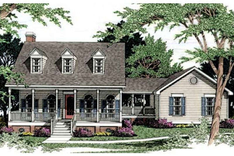 Home Plan - Country Exterior - Front Elevation Plan #406-164