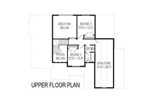 Floor Plan - Upper Floor for Traditional House Plan #920-11 - 6 bed, 3.5 bath
