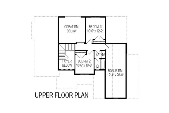 Floor Plan - Upper Floor for Traditional House Plan #920-11 - 6 bed, 3.5 bath